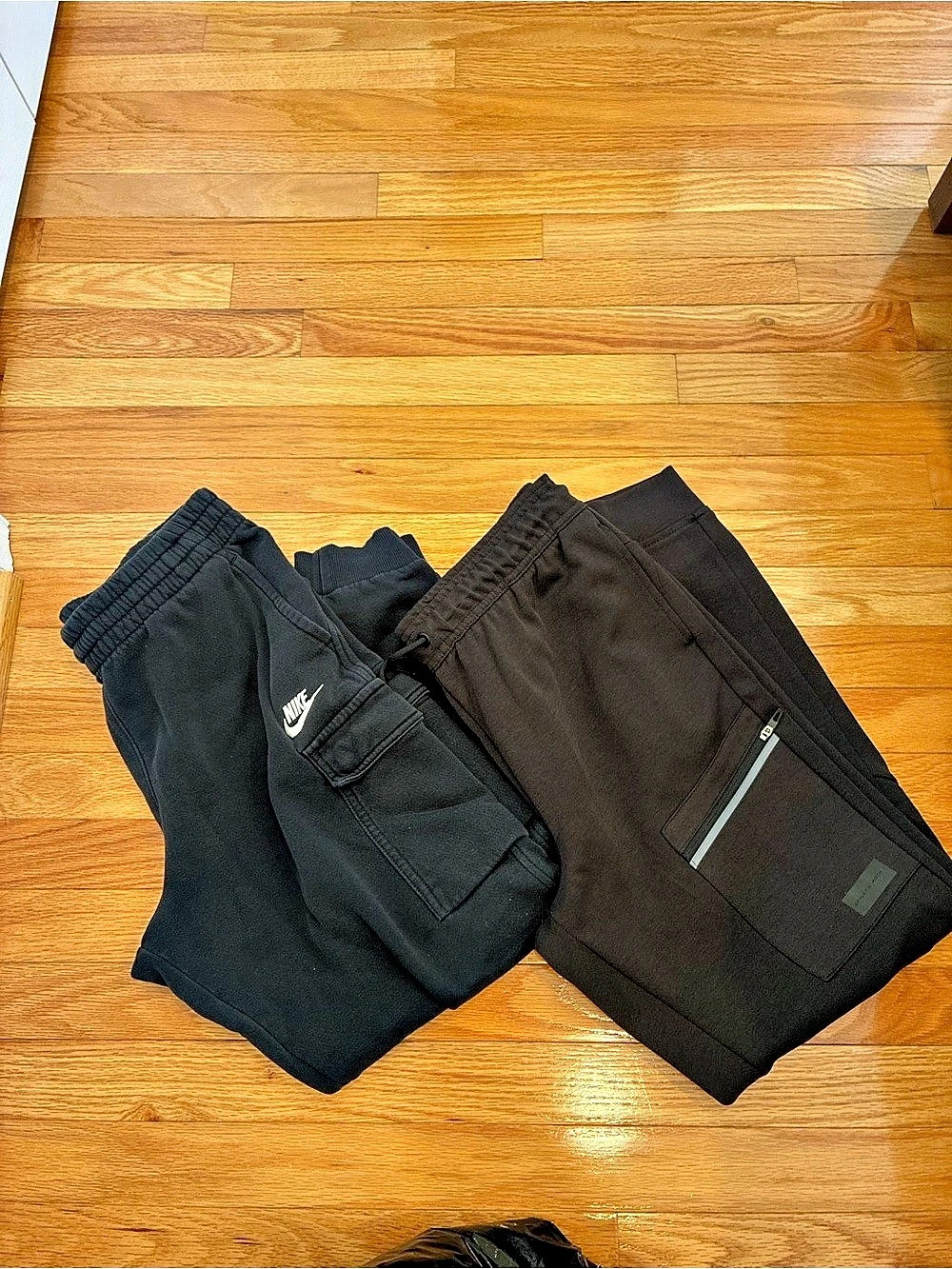 Bundle of 2 Athletic Boys Cargo Jogger Pants Black XL (14-16)